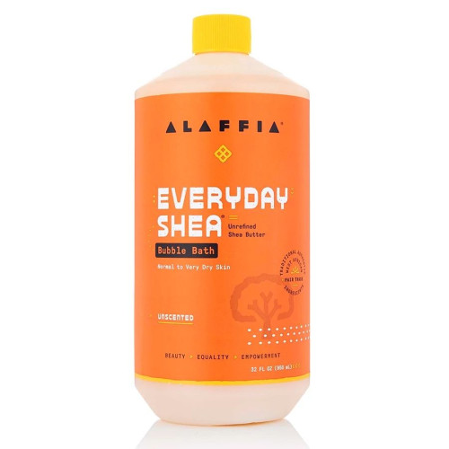 Alaffia Everday Shea Unscented Bubble Bath 32 fl. oz.