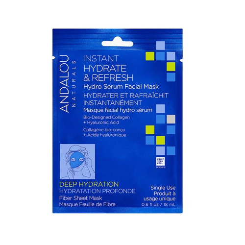 Andalou Naturals Deep Hydration Instant Hydrate & Refresh Sheet Mask 0.6 fl. oz.
