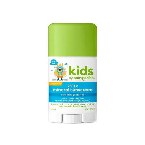 Babyganics Fragrance-Free Kids Sunscreen Stick SPF 50 1.6 oz.
