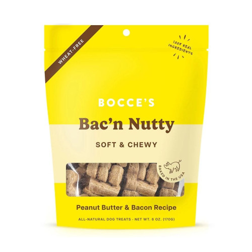 Bocce's Bakery Bac'n Nutty Soft & Chewy Dog Treats 6 oz.