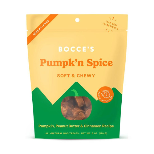 Bocce's Bakery Pumpkin Spice Latte Soft & Chewy Dog Treats 6 oz.