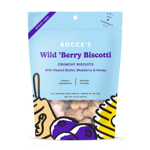 Bocce's Bakery Wild Berry Biscotti Dog Biscuits 12 oz.