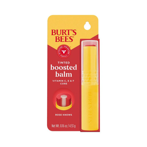 Burt's Bees Rose Knows Tinted Boosted Balm 0.16 oz. blister box