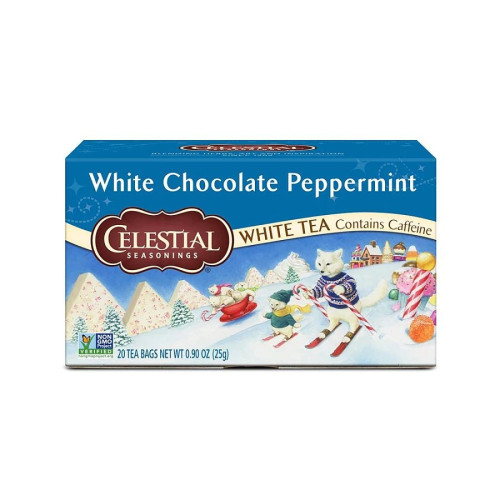 Celestial Seasonings White Chocolate Peppermint Holiday Tea 20 tea bags
