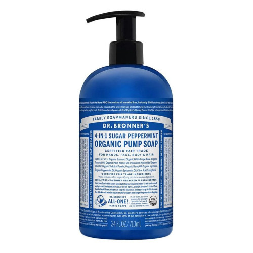 Dr. Bronner's Organic Spearmint Peppermint 4-in-1 Sugar Soap 24 fl. oz.