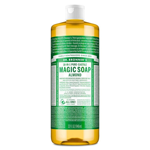 Dr. Bronner's 18-in-1 Pure-Castile Almond Soap 32 fl. oz.