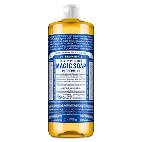 Dr. Bronner's 18-in-1 Pure-Castile Peppermint Magic Soap 32 fl. oz.