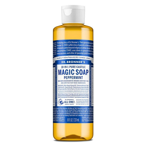 Dr. Bronner's 18-in-1 Pure-Castile Peppermint Magic Soap 8 fl. oz.