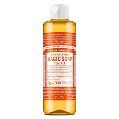 Dr. Bronner's 18-in-1 Pure-Castile Tea Tree Magic Soap 8 fl. oz.