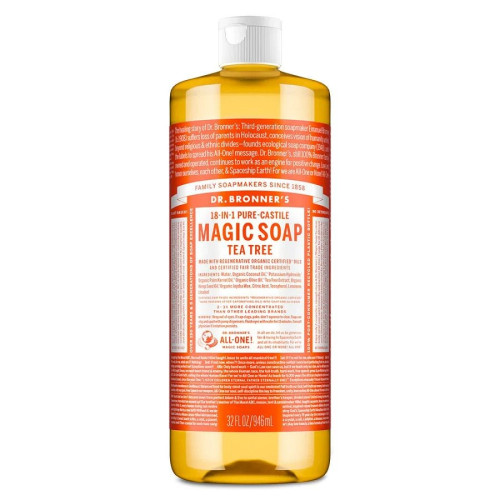 Dr. Bronner's 18-in-1 Pure-Castile Tea Tree Magic Soap 32 fl. oz.