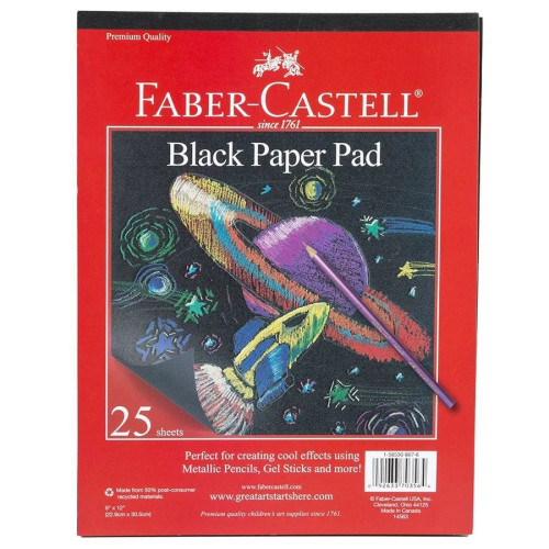 Faber Castell Black Paper Sketch Pad 9 x 12