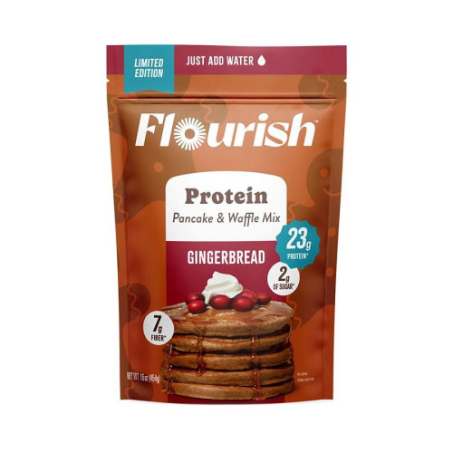 Flourish Gingerbread Protein Pancake Mix 16 oz.
