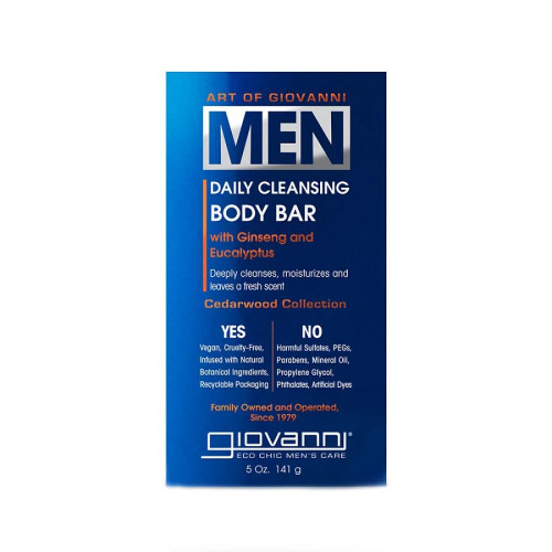 Giovanni Ginseng & Eucalyptus Men Daily Cleansing Body Bar 5 oz.