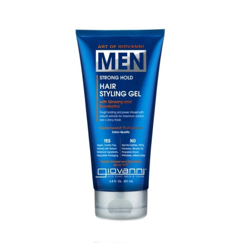 Giovanni Ginseng & Eucalyptus Men Strong Hold Hair Styling Gel 6.8 fl. oz.