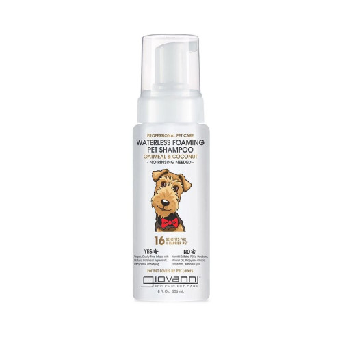 Giovanni Oatmeal & Coconut Professional Waterless Foaming Pet Shampoo 8 fl. oz.