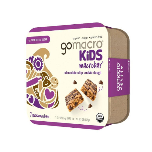 GoMacro Chocolate Chip Cookie Dough Kids MacroBar 7 (0.9 oz.) pack