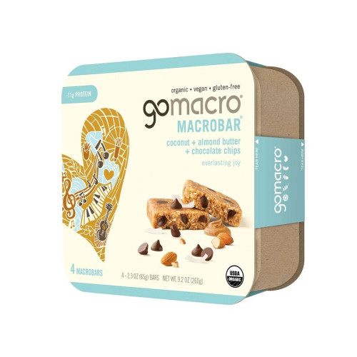 GoMacro Coconut Almond Butter Chocolate Chips MacroBar 4 (2.3 oz.) pack