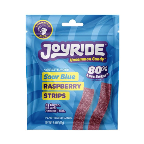 Joyride Low Sugar Sour Blue Raspberry Strips 3.5 oz.