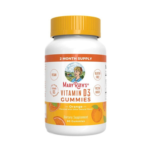 MaryRuth's Orange Vitamin D3 Gummies 60 count