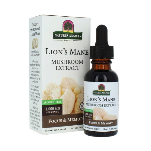 Nature's Answer Lion's Mane Mushroom Alcohol-Free Liquid Herbal Extract 1 fl. oz.