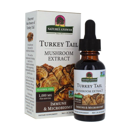 Nature's Answer Turkey Tail Mushroom Alcohol-Free Liquid Herbal Extract 1 fl. oz.