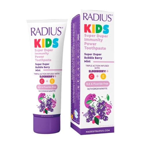 Radius Kids Bubble Berry Mint Immunity Power Toothpaste 2.5 oz.