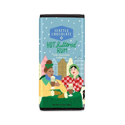 Seattle Chocolate Hot Buttered Rum Truffle Bar 2.5 oz.