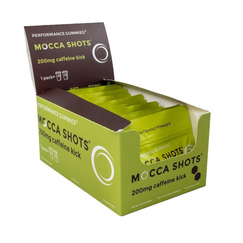 Seattle Gummy Company Dark Chocolate Coconut Pineapple Mocca Shots Gummies Display 12 (2 ct) packs