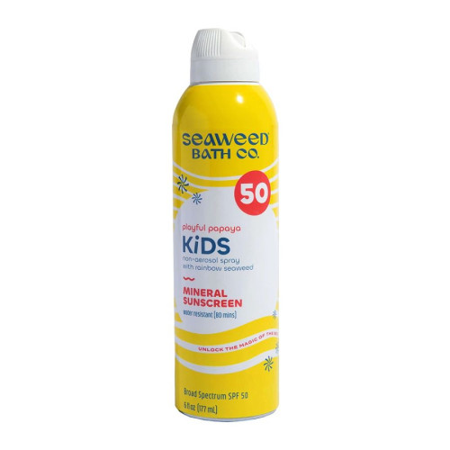 Seaweed Bath Co. Playful Papaya Kids Mineral Sunscreen Spray SPF 50 6 fl. oz.