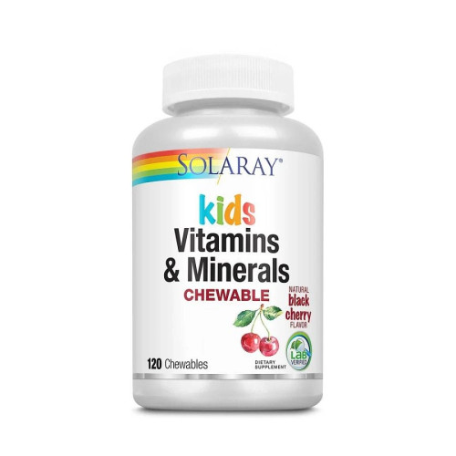 Solaray Kid's Black Cherry Vitamins & Minerals Chewable 120 count