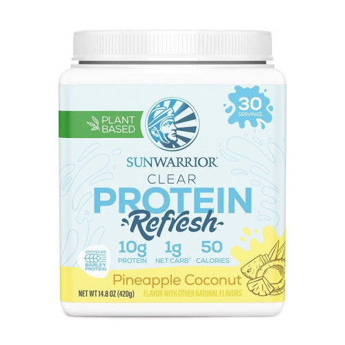 Sunwarrior Pineapple Coconut Clear Protein Refresh Powder 14.8 oz.