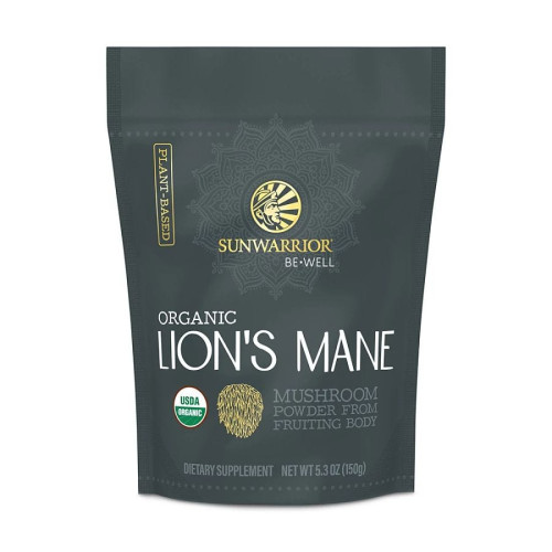 Sunwarrior Organic Lions Mane Mushroom Powder 5.3 oz. bag