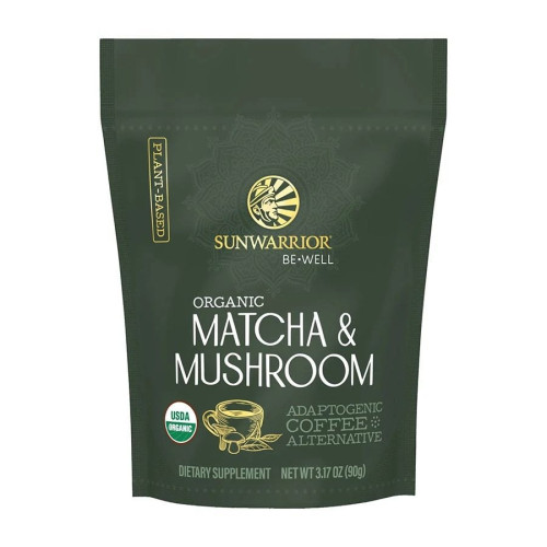 Sunwarrior Organic Matcha & Mushroom Powder 3.17 oz.