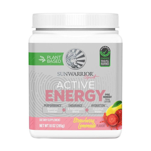 Sunwarrior Strawberry Lemonade Active Energy & Hydration 10 oz.