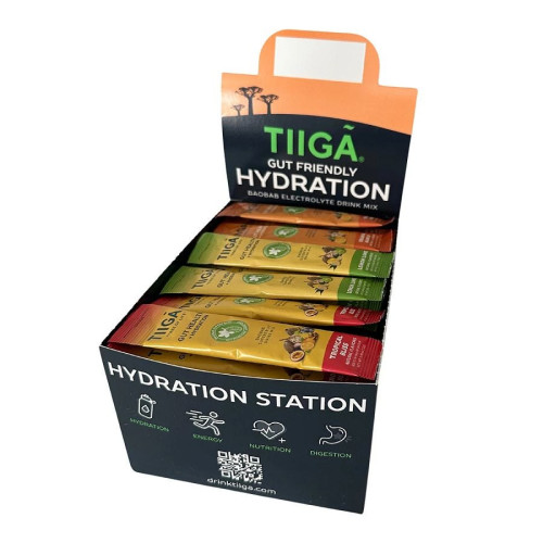Tiiga Tropical Fruit Gut Health + Hydration Variety Box  60 (0.42 oz.) packets