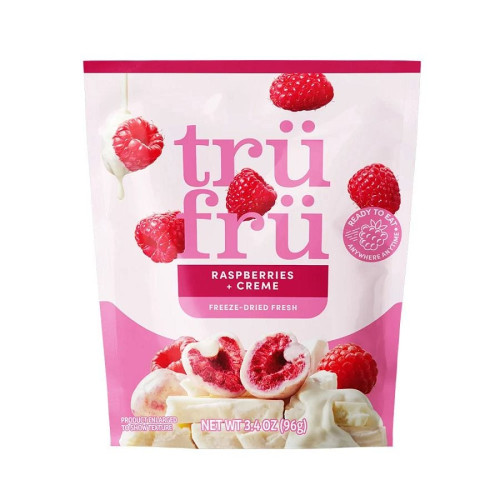 Tru Fru Freeze-Dried Raspberries in Creme 3.4 oz.