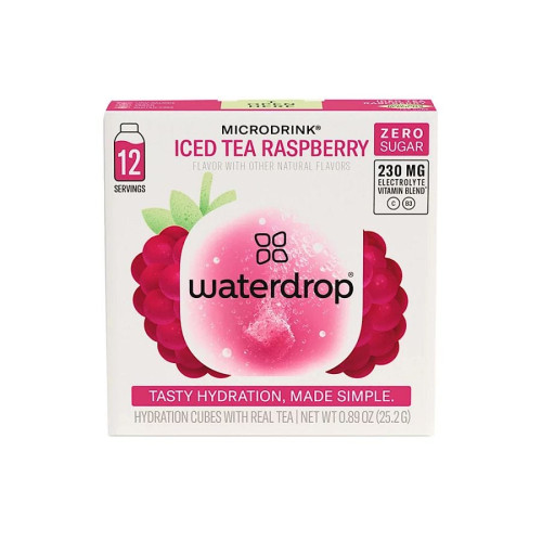 Waterdrop Microdrink Iced Tea Raspberry Water Flavor Drops 12 cubes/servings