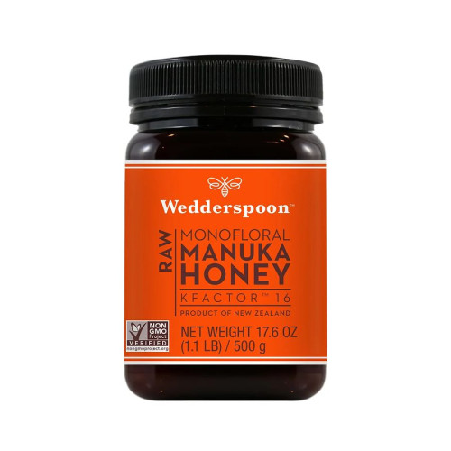 Wedderspoon Raw Monofloral Manuka Honey KFactor 16, 17.6 oz.