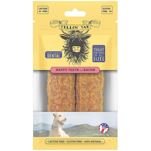 Yellow Yak Bacon Dental Chews 4 oz.