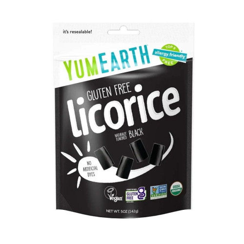 YumEarth Organic Gluten-Free Black Licorice 5 oz.