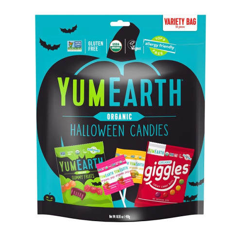 YumEarth Organic Halloween Variety Bag 50 count