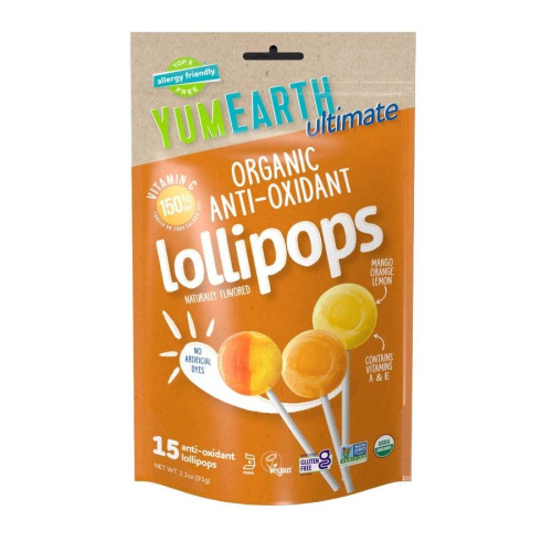 YumEarth Organic Ultimate Antioxidant Lollipops 15 count