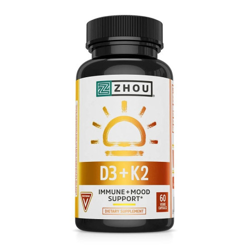 Zhou D3 + K2 Immune & Mood Support 60 VegCaps