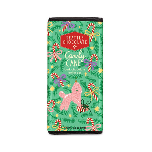 Seattle Chocolate Candy Cane Crunch Truffle Bar 2.5 oz.