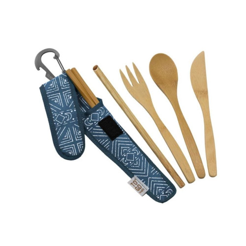 To-Go Ware Premium Utensil Set, Shibori Moon Print