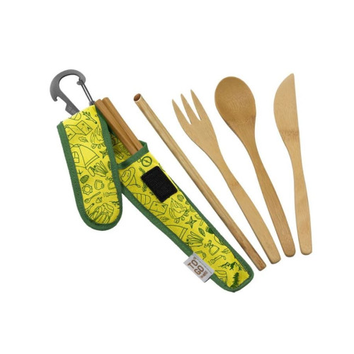 To-Go Ware Premium Utensil Set, Happy Camper Print