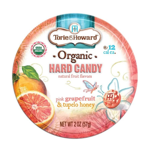 Torie & Howard Pink Grapefruit & Tupelo Honey Hard Candy 2 oz.